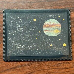 Art Watercolor Magnet Jupiter and Space Handmade